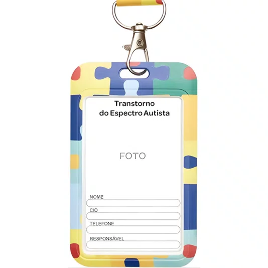 Crachá de Identificação Espectro Autista Buba