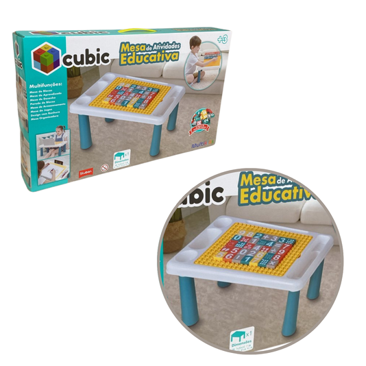 Cubic Mesa De Atividades Blocos de Montar Multikids