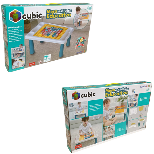 Cubic Mesa De Atividades Blocos de Montar Multikids
