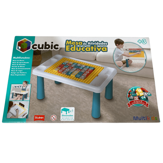 Cubic Mesa De Atividades Blocos de Montar Multikids