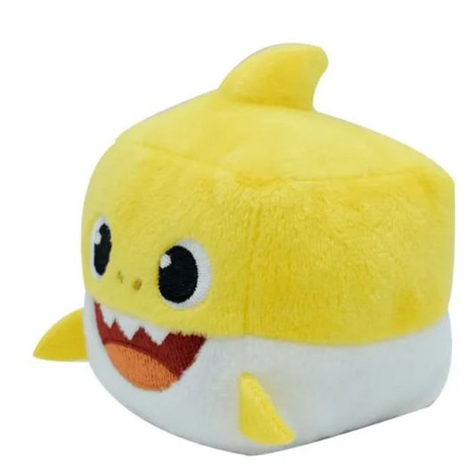 Cubo de Pelúcia Baby Shark Amarelo com Música Sunny