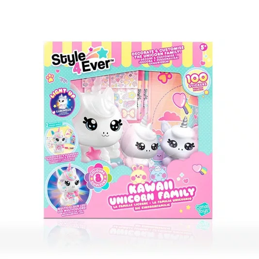 Decore Sua Luminária Família Unicórnio Kawaii Style 4 Ever Fun 