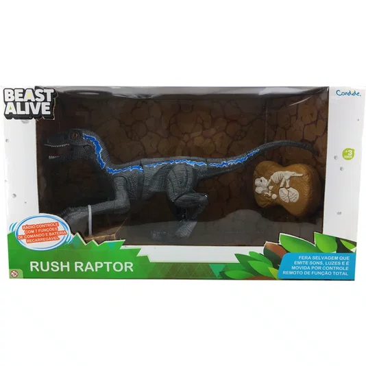 Dinossauro Beast Alive Rush Raptor Candide 