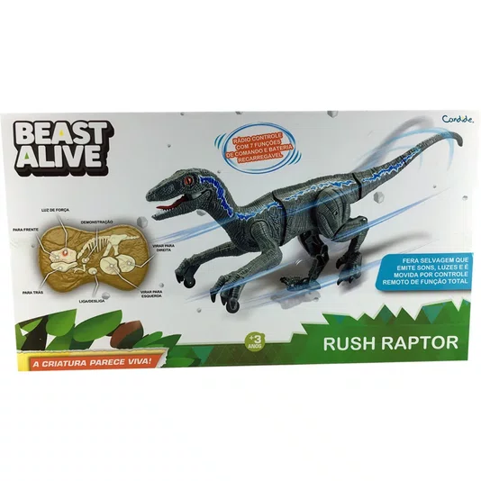 Dinossauro Beast Alive Rush Raptor Candide 