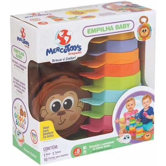 Empilha Baby Macaco Mercotoys Brinquedos
