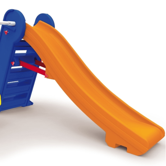 Escorregador Infantil com Balanço 4 Degraus Azul/Laranja Xalingo