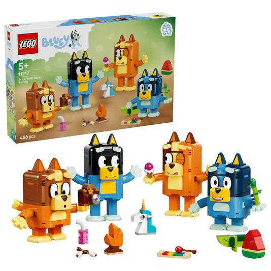 Família da Bluey Construída com Peças Lego Bluey 