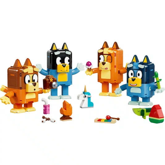 Família da Bluey Construída com Peças Lego Bluey 