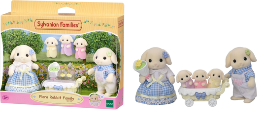 Família dos Coelhos Floral Sylvanian Families Epoch 