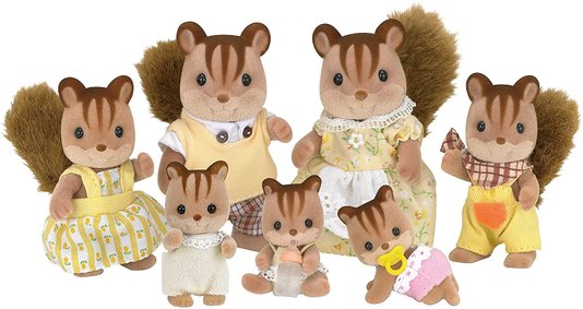 Família dos Esquilos Noz Sylvanian Families Epoch
