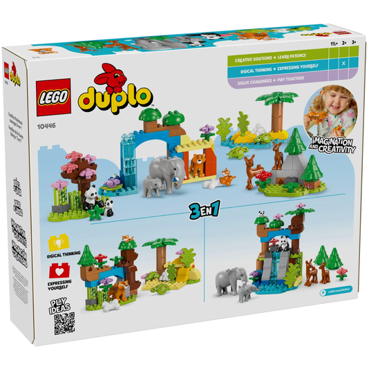 Famílias de Animais Selvagens 3 em 1 Lego Duplo