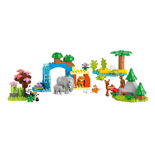 Famílias de Animais Selvagens 3 em 1 Lego Duplo