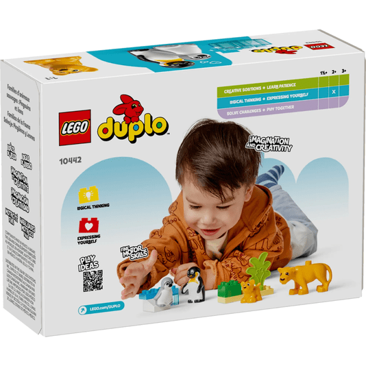 Famílias de Animais Selvagens Pinguins e Leões Lego Duplo