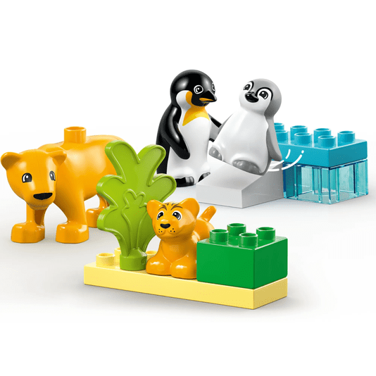 Famílias de Animais Selvagens Pinguins e Leões Lego Duplo