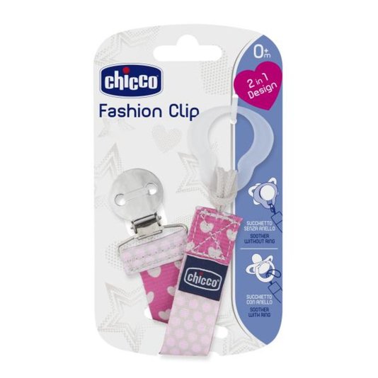 Fashion Clip Para Chupeta Rosa Chicco 