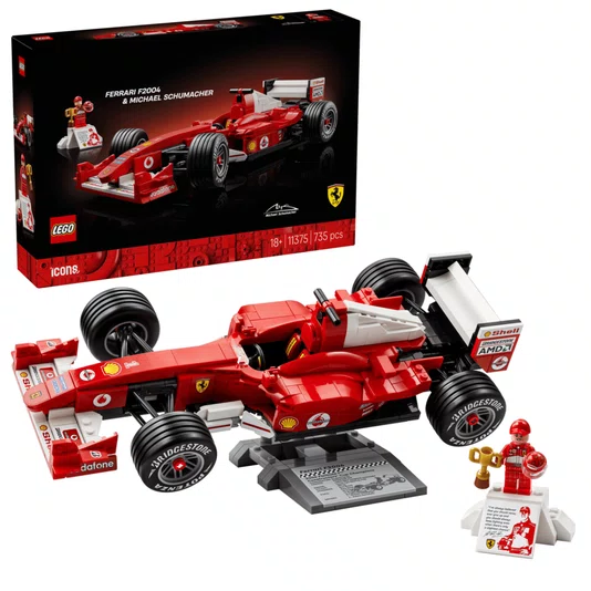 Ferrari F2004 e Michael Schumacher Lego Icons 