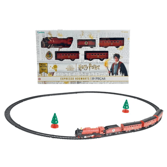 Ferrovia Mágica Harry Potter Expresso Hogwarts 19 Peças Candide