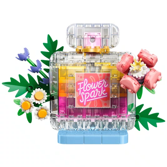 Frasco de Perfume com Decoração Floral Lego Creator 3 em 1