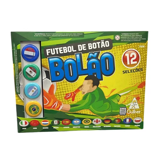 Futebol de Botão Bolão 12 Seleções Gulliver