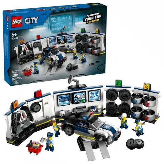 Garagem Personalizada para Carros da Polícia Lego City 