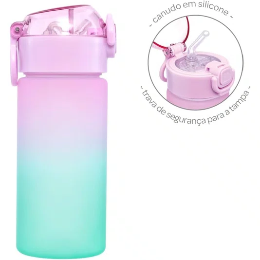 Garrafinha Degradê Rosa 450 ML Buba