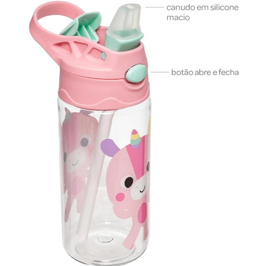 Garrafinha Tritan Zoo Unicórnio 450 ML Buba
