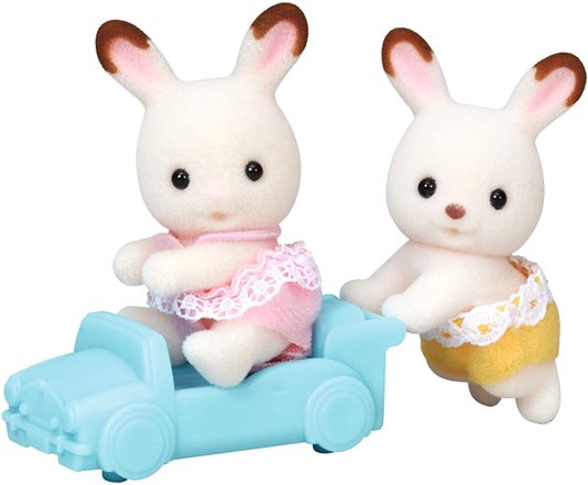 Gêmeos Coelho Chocolate Sylvanian Families Epoch 