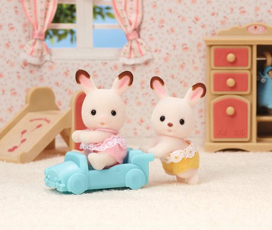 Gêmeos Coelho Chocolate Sylvanian Families Epoch 