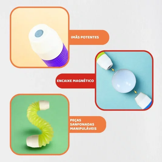 Geo Flex 28 Peças MagForma Steam Toy 