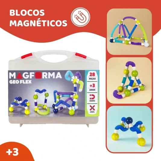 Geo Flex 28 Peças MagForma Steam Toy 