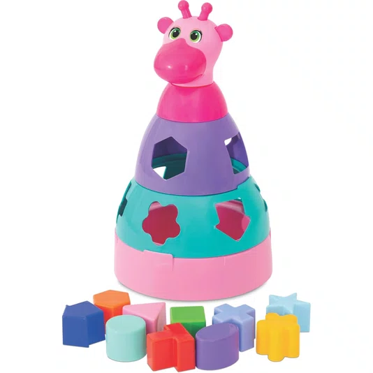 Girafa Didática Rosa Mercotoys Brinquedos 
