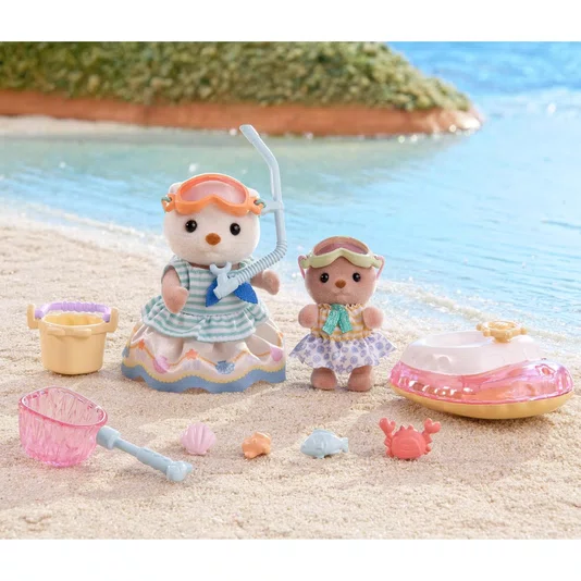 Irmãs Lontras-Marinhas Conjunto Snorkel Splash Sylvanian Families Epoch