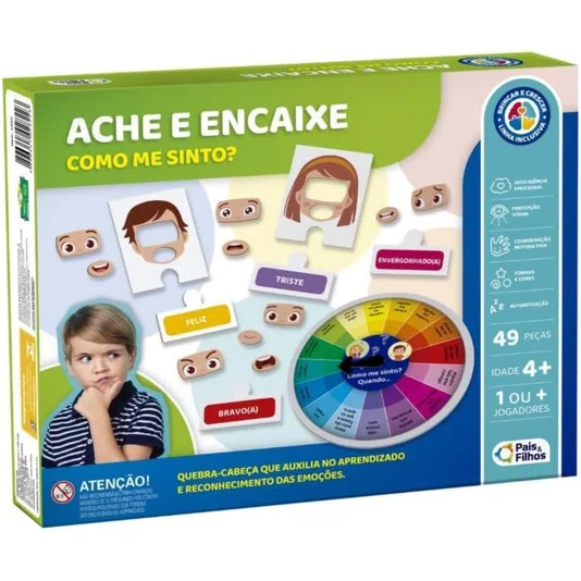 Jogo Ache e Encaixe Como me Sinto? Pais e Filhos