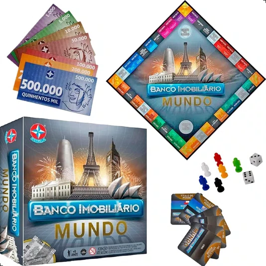 Jogo Banco Imobiliário Mundo Estrela 