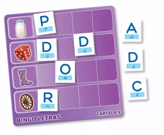 Jogo Bingo Letras Grow