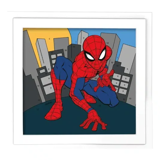 Jogo Canvas Pinta Números com Moldura Spider Man Elka