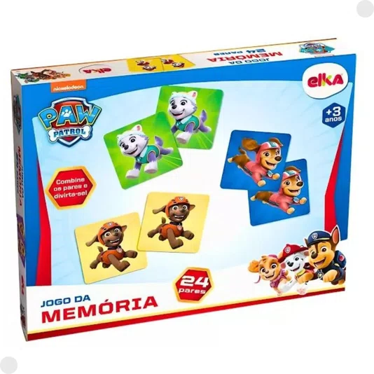 Jogo da Memória Patrulha Canina 24 Pares Elka 