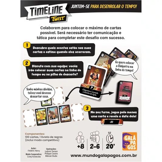 Jogo de Cartas Timeline Twist Galápagos 