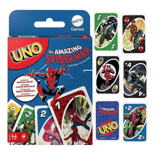 Jogo De Cartas Uno Marvel Spider Man Mattel 