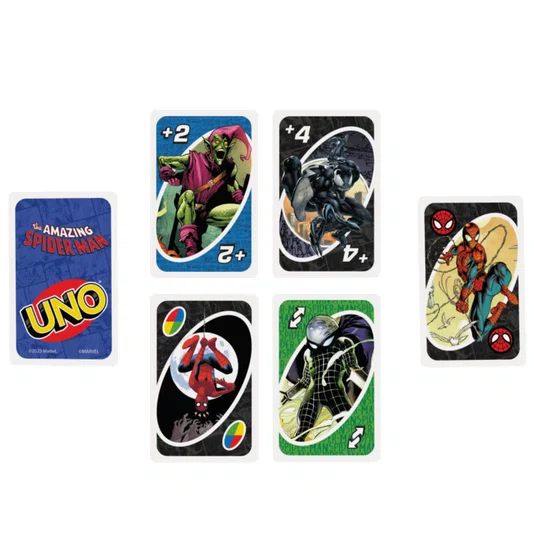 Jogo De Cartas Uno Marvel Spider Man Mattel 