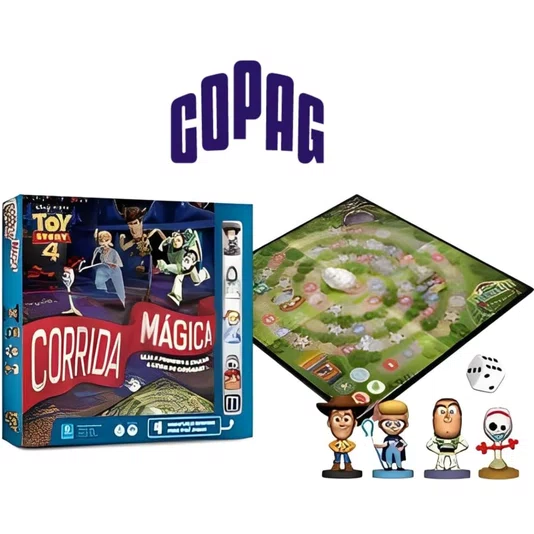 Jogo de Tabuleiro Corrida Mágica Toy Story 4 Disney Pixar Copag 