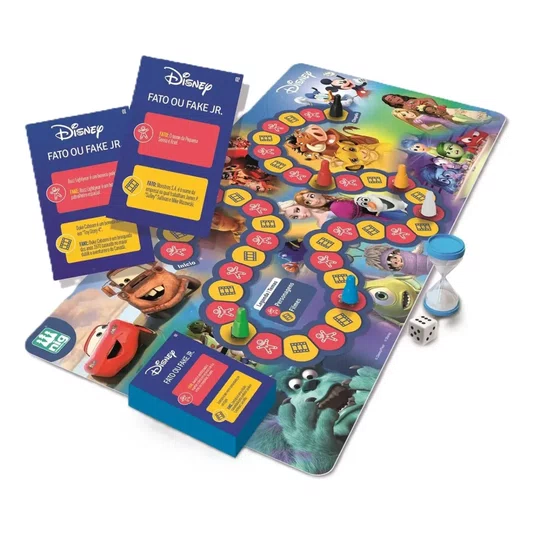 Jogo de Tabuleiro Fato ou Fake JR Disney Nig Brinquedos