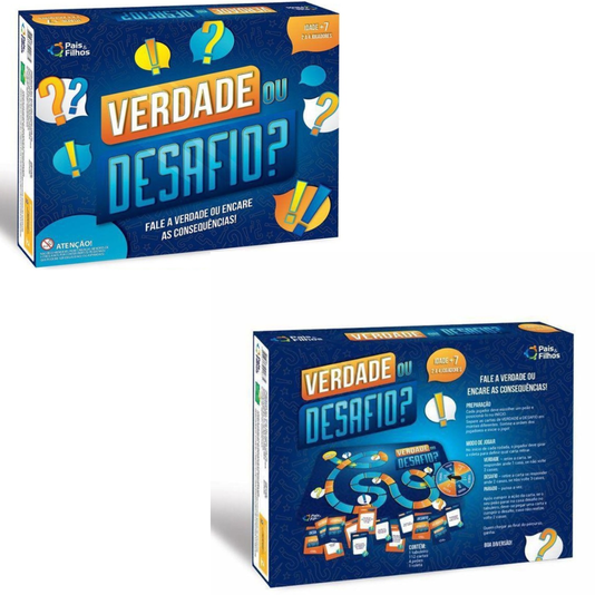 Jogo de Tabuleiro Verdade ou Desafio? Pais e Filhos 
