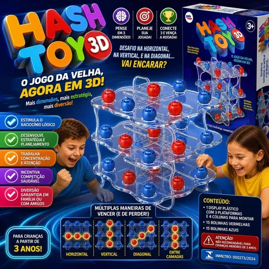 Jogo Hash Toy 3D Pakitoys 
