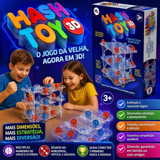 Jogo Hash Toy 3D Pakitoys 