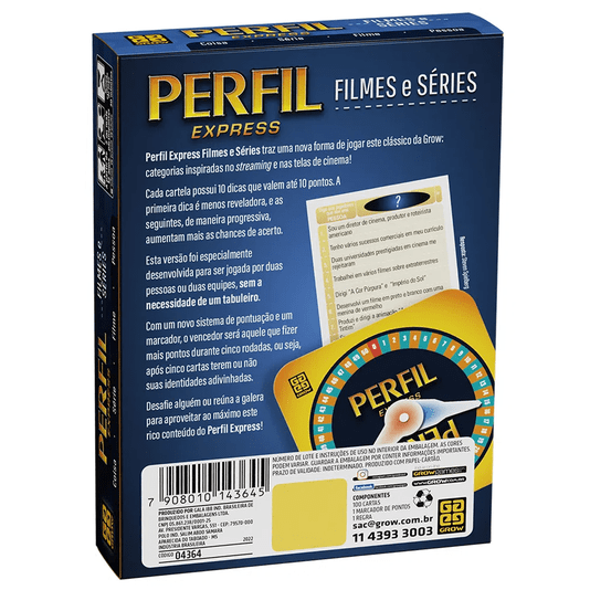 Jogo Perfil Express Filmes e Séries Grow