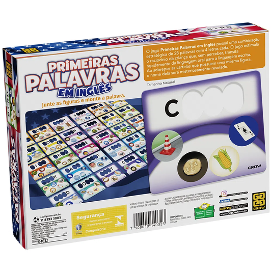 Jogo Primeiras Palavras em Inglês Grow