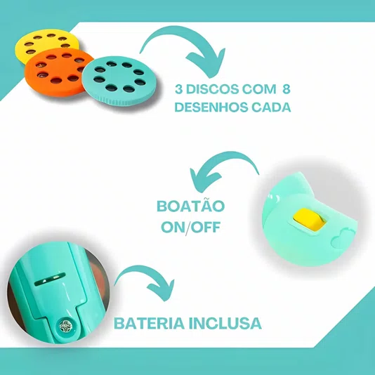 Lanterna De Projeção 2 em 1 Animais  Shiny Toys