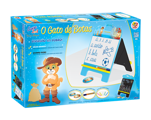 Lousa 2 em 1 - O Gato de Botas Junges