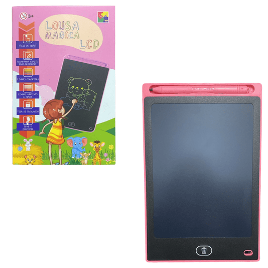 Lousa Mágica Infantil LCD Rosa CKS